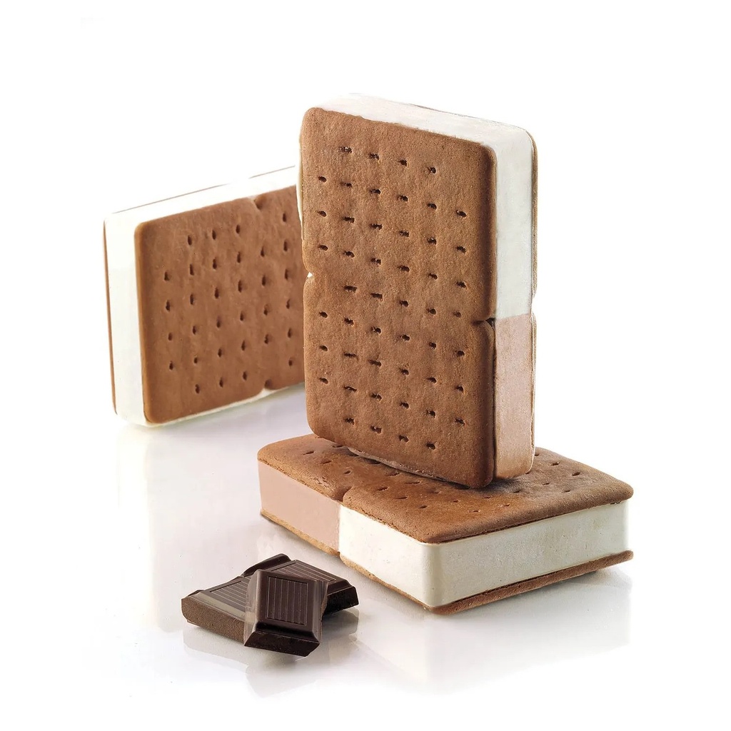 Bisc04 Double - Set 2 Silicone Mould 68X99 H 20 Mm