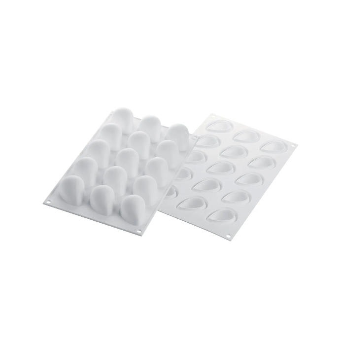 FRAGOLA 30 - SILICONE MOULD N.15 FRAGOLA 48x37 H 33 MM + CUTTER White